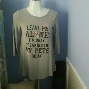 A gray long sleeve shirt